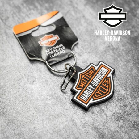 Portachiavi Harley-Davidson® Bar & Shield PVC Orange/White