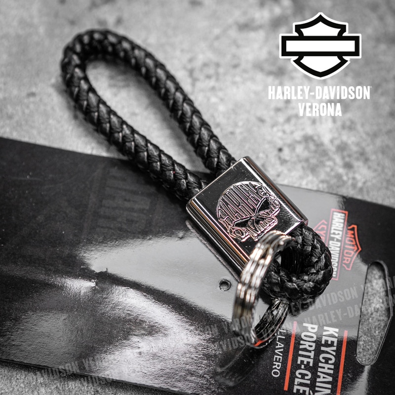 Harley Davidson Floating Keychain - Black Novelty Motorcycle Key Ring For Men