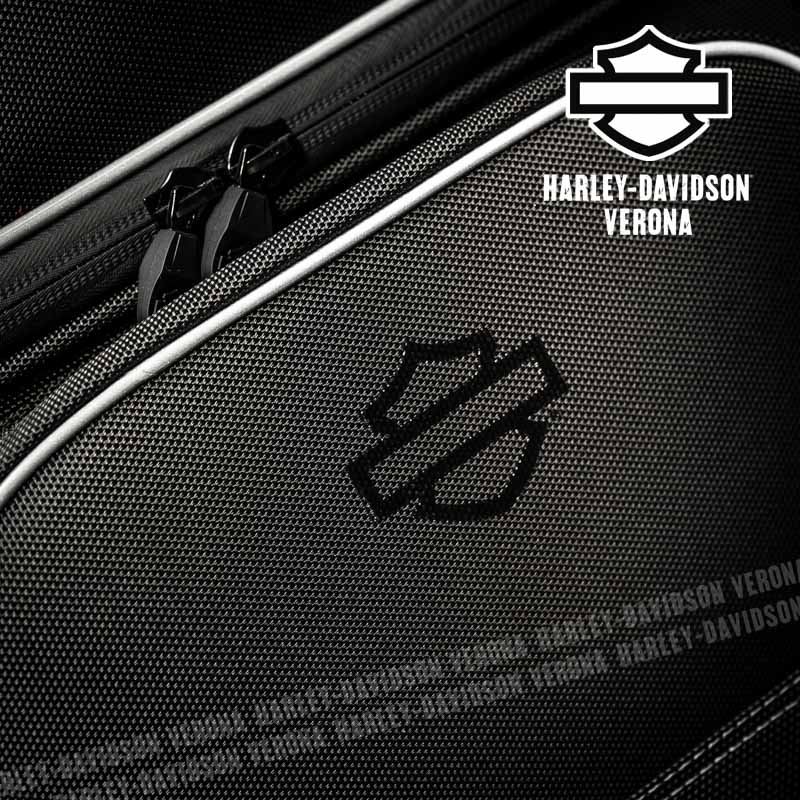Borsa Laterale In Vera Pelle Devil Per Moto, Compatibile Con Harley Davidson E Vespa, 11 Litri, 40x21x20 Cm, Nera