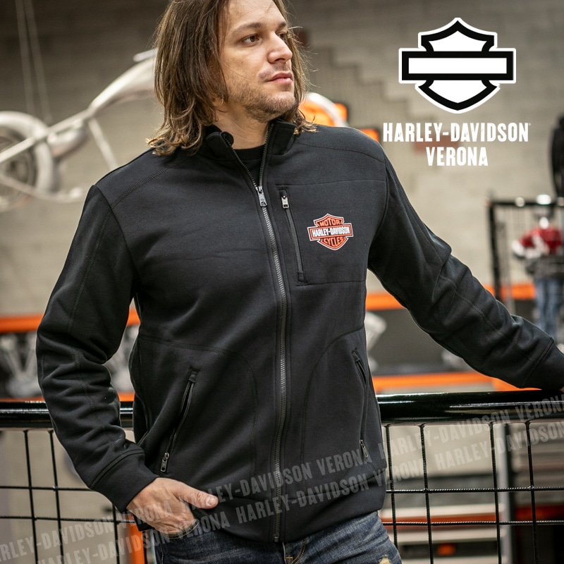 Harley-Davidson® B&S mock turtleneck sweatshirt with zip