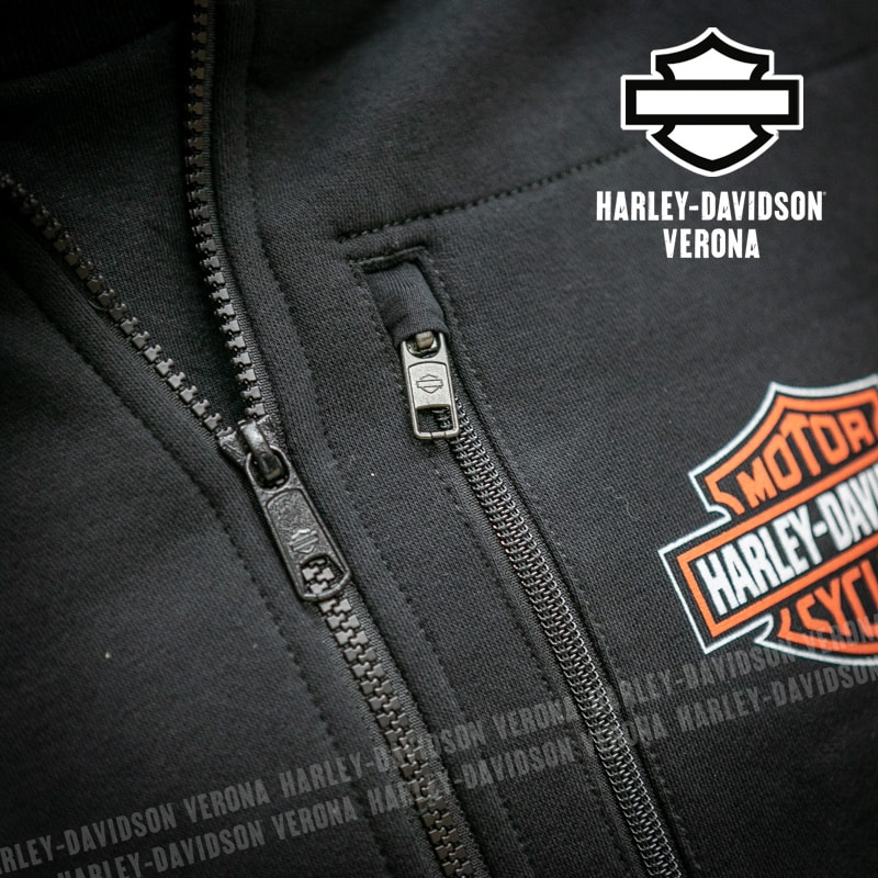 Harley-Davidson® B&S mock turtleneck sweatshirt with zip