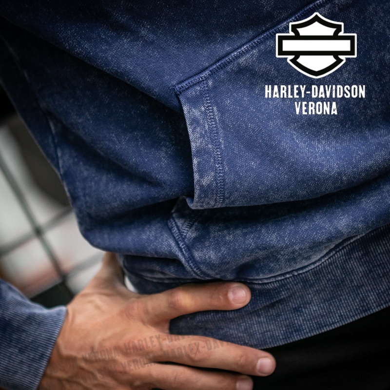 Harley-Davidson Moletom Masculino Com Capuz De Lã Bar & Shield, Preto, Preto, Small