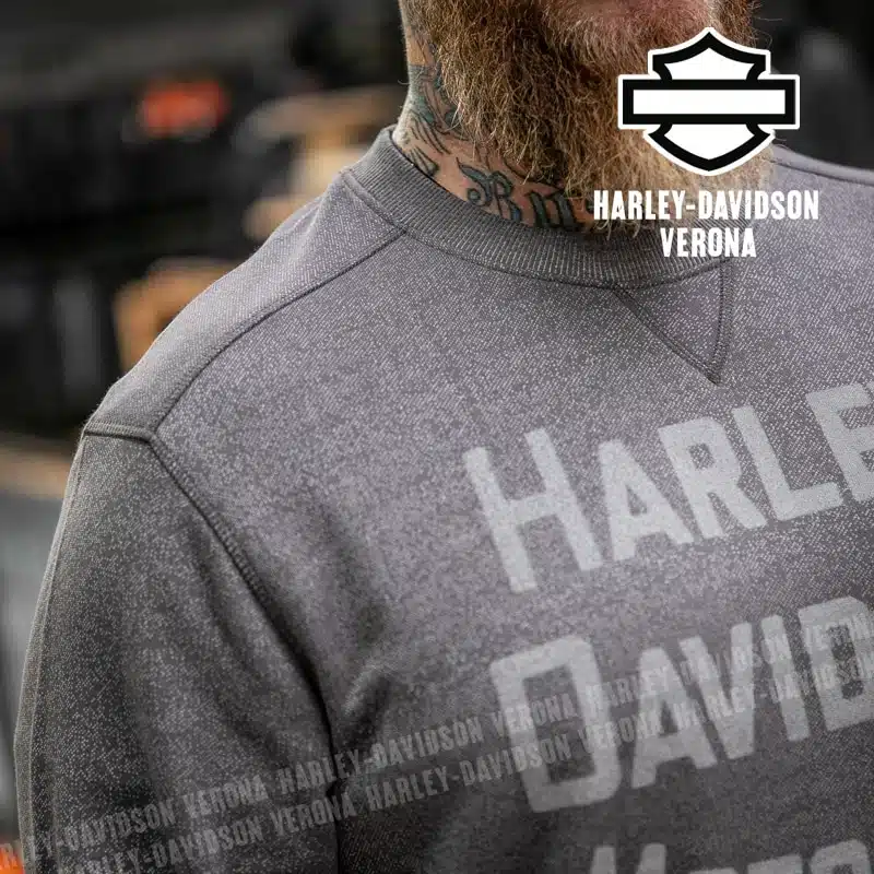 Felpa Harley-Davidson® a girocollo Amplifier Blackened Pearl - immagine 6