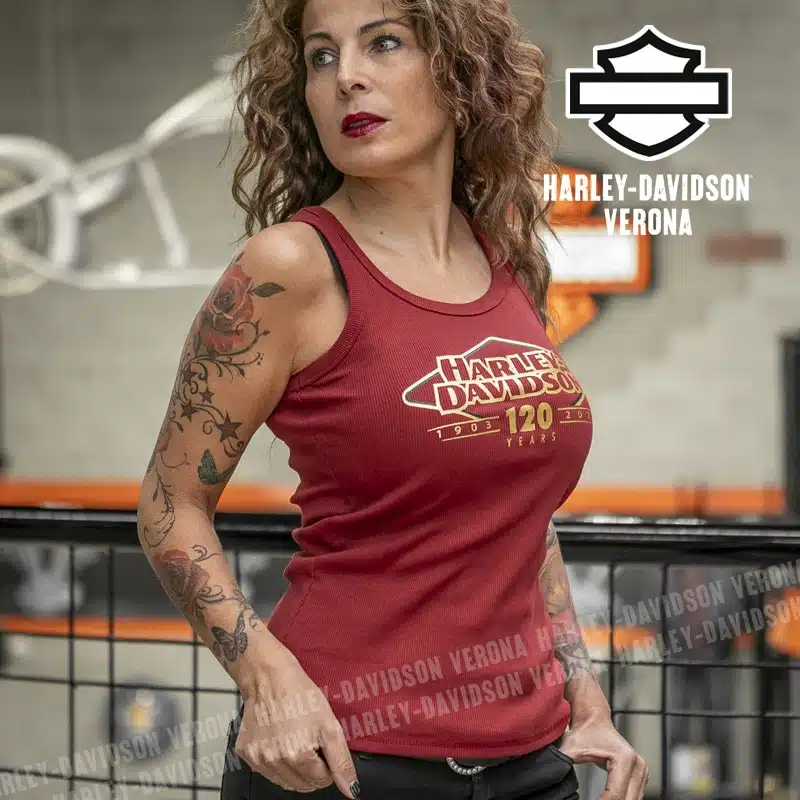 Canotta Harley-Davidson® Ultra Classic 120esimo Anniversario Red - immagine 4