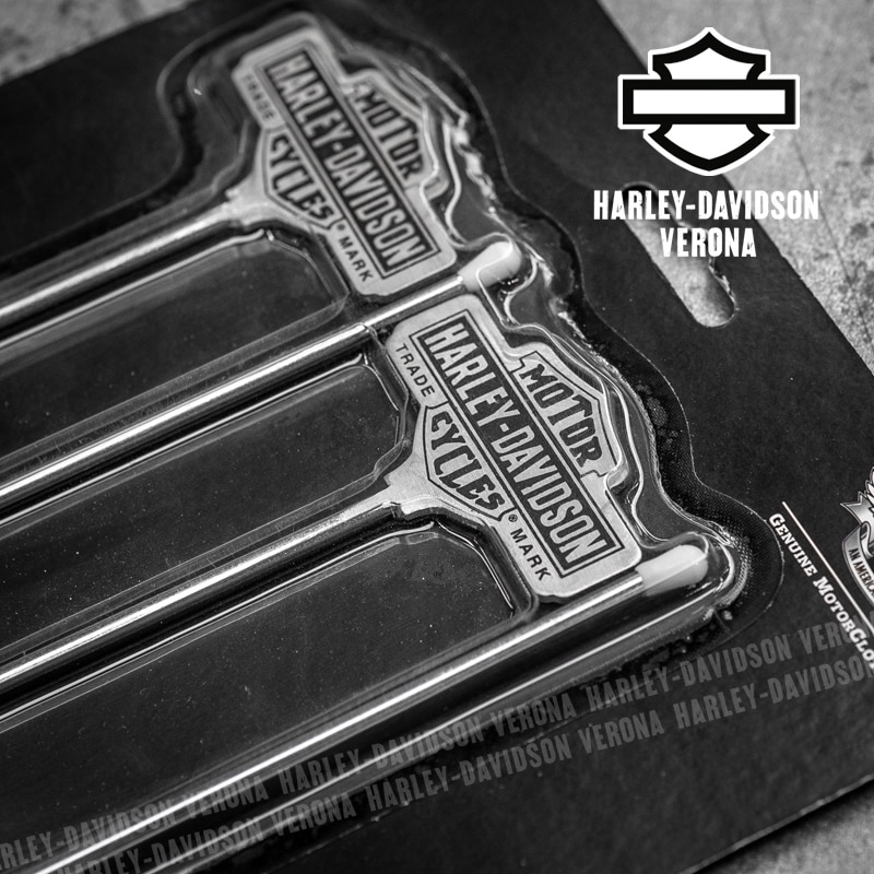 Harley-Davidson® Skeleton Text Key Portachiavi Apribottiglie con finitura  in Nickel