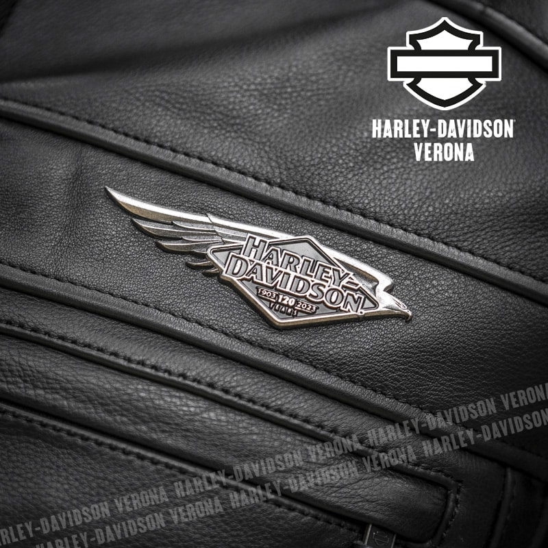Giacca in Pelle Harley-Davidson® 120esimo Anniversario Triple Vent System