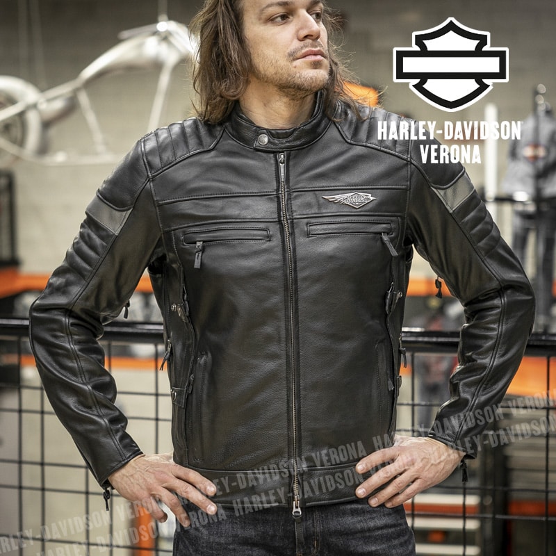 Giacca in Pelle Harley-Davidson® 120esimo Anniversario Triple Vent