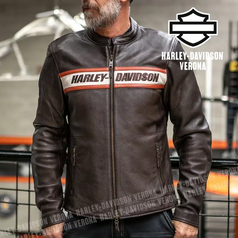Giacca in Pelle Harley-Davidson® Victory Lane II - Java