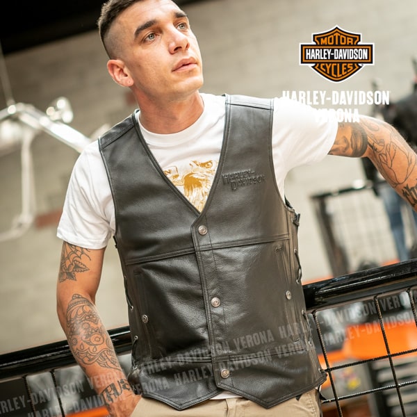 Gilet Uomo in Pelle Harley-Davidson® Tradition II