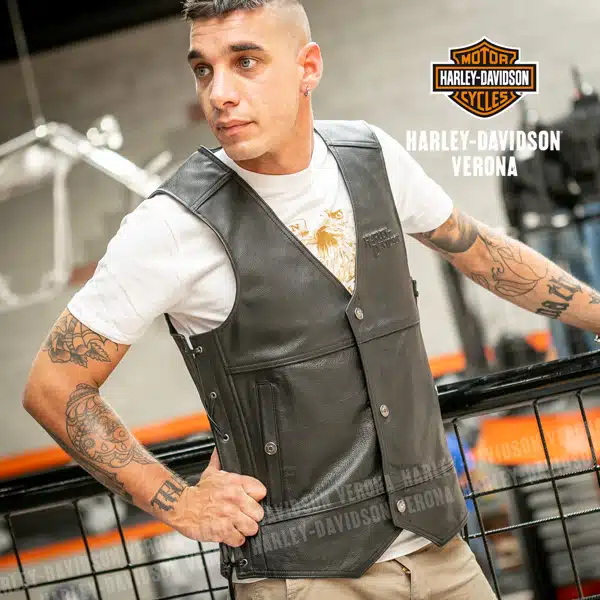 Gilet Uomo in Pelle Harley-Davidson®  Tradition II - immagine 4
