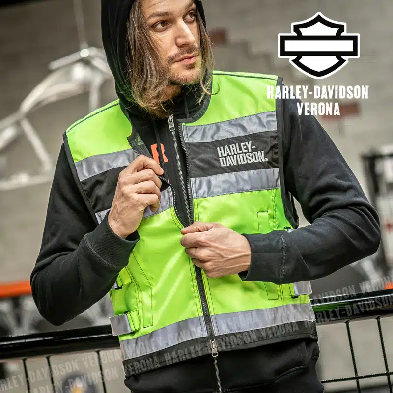 Gilet ad Alta Visibilità Harley-Davidson® Hi Vis Yellow Riflettente CE - immagine 8