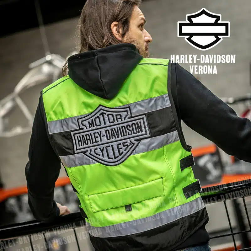 Gilet ad Alta Visibilità Harley-Davidson® Hi Vis Yellow Riflettente CE - immagine 9