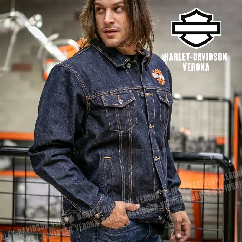 Giubbino in Jeans Da Uomo Harley-Davidson® Dark Indigo