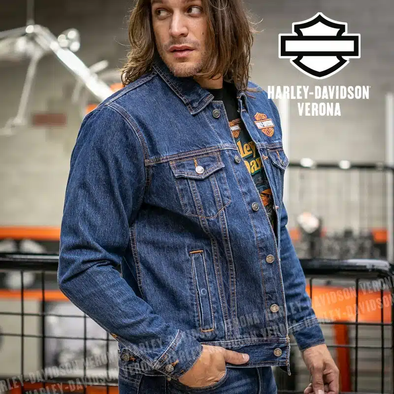 Giubbino in Jeans Da Uomo Harley-Davidson® Medium Wash - immagine 3