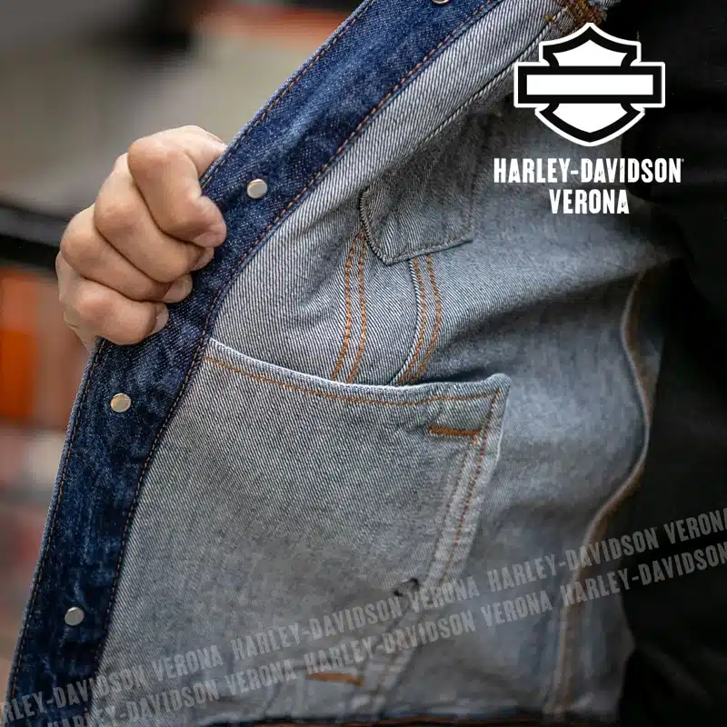 Giubbino in Jeans Da Uomo Harley-Davidson® Medium Wash - immagine 7