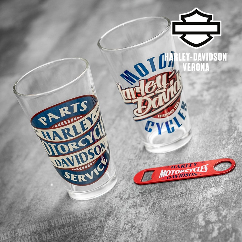 Set Bicchiere Vino E Fiaschetta Harley-Davidson Racing – Acciaio Inox, 473ml E 113g, Bianco