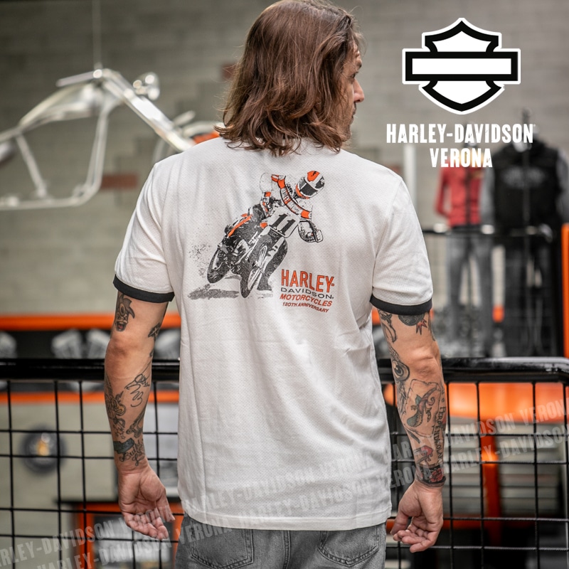 Tee-shirt Ringer 120th Anniversary Harley-Davidson homme