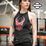 Harley-Davidson® Crimson Bird Halter Neck Tank Top 96602-24VW