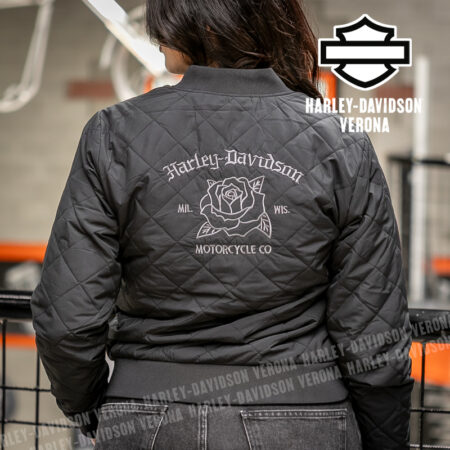 Bomber trapuntato Harley-Davidson® Old English Rose