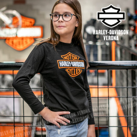 Maglia a manica lunga H-D® Verona B&S Black Kids