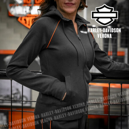 Felpa zippata con cappuccio Harley-Davidson® Classic Bar & Shield Harley Black