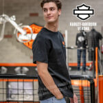 T-shirt Champion x Harley-Davidson® Fanatic Black and Orange - immagine 3