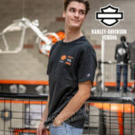 T-shirt Champion x Harley-Davidson® Fanatic Black and Orange - immagine 4