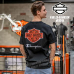 T-shirt Champion x Harley-Davidson® Fanatic Black and Orange