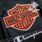 T-shirt Champion x Harley-Davidson® Fanatic Black and Orange - immagine 6