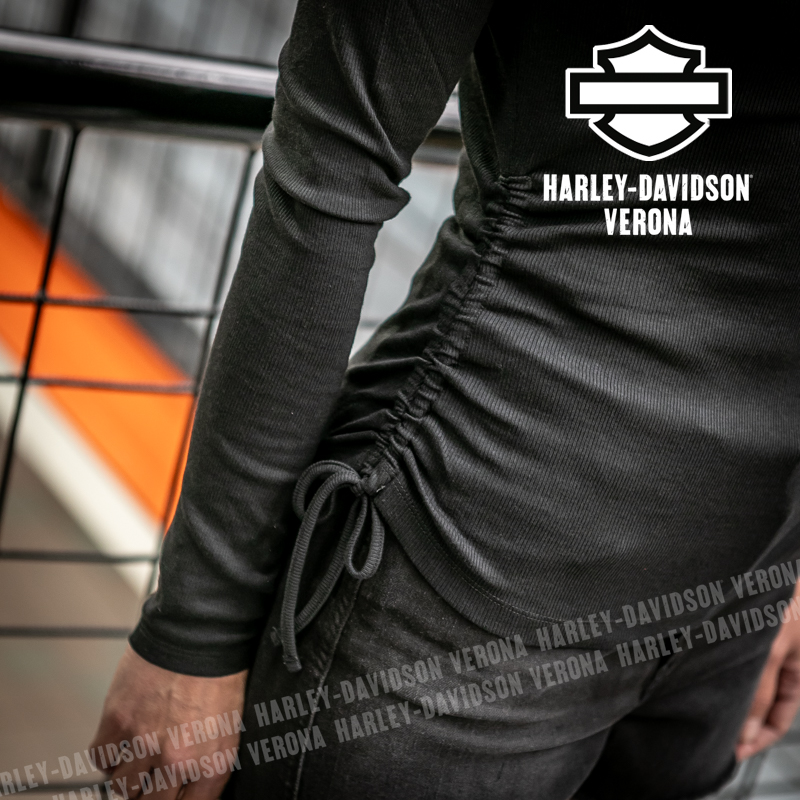 Harley Davidson Felpa Uomo Willie G. Skull - Manica Lunga, Teschio, Jacquard Marrone/grigio