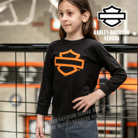 Maglia a maniche lunghe H-D® Verona Open B&S Black ls Kids
