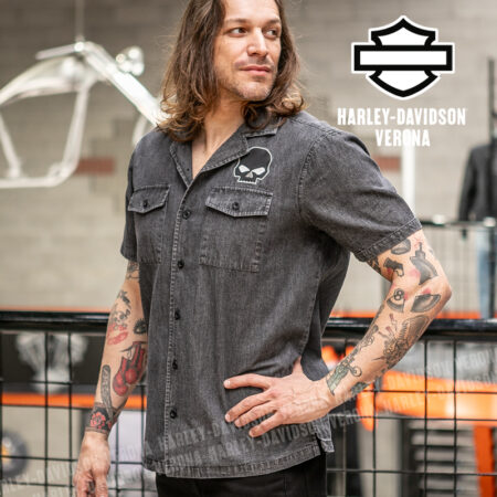Camicia in jeans Harley-Davidson® Willie G™ Skull