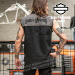 Camicia senza maniche Harley-Davidson®  Colorblock - Harley Black e Asphalt - immagine 4