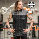 Camicia senza maniche Harley-Davidson®  Colorblock - Harley Black e Asphalt