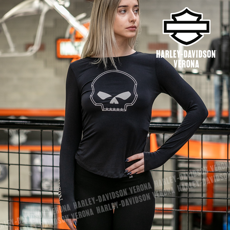 Maglia a maniche lunghe Harley-Davidson® Willie G Skull