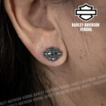 Orecchini Harley-Davidson® Bling Silver Jet