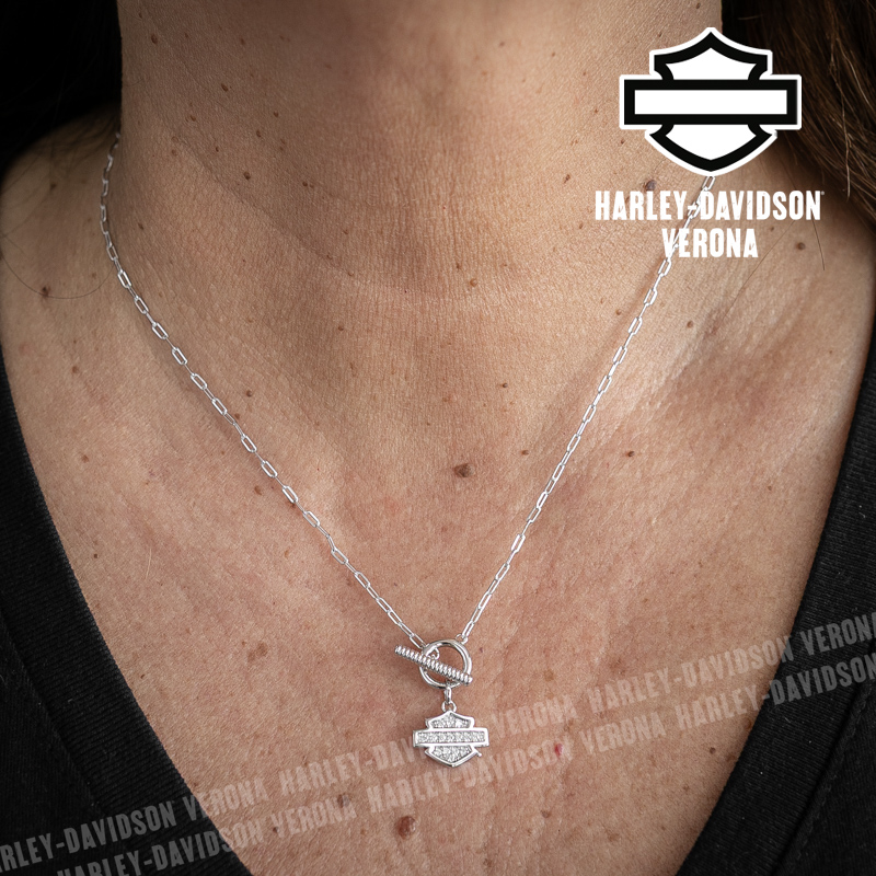 Collana Harley-Davidson® B&S Silver Crystal