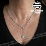 Collana a Y Harley-Davidson® Silver Crystal