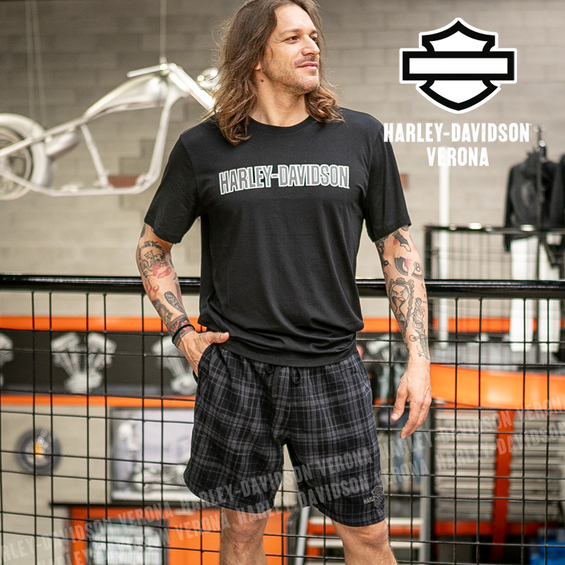 Pigiama da uomo Harley-Davidson® Shorts Set Black