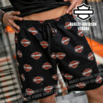 Pigiama da uomo Harley-Davidson® Shorts Bar & Shield Orange on Black - immagine 6