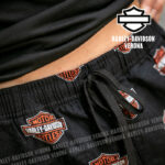 Pigiama da uomo Harley-Davidson® Shorts Bar & Shield Orange on Black - immagine 7