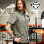 Camicia a maniche corte Harley-Davidson® V-Twin Equipped - Green - immagine 6