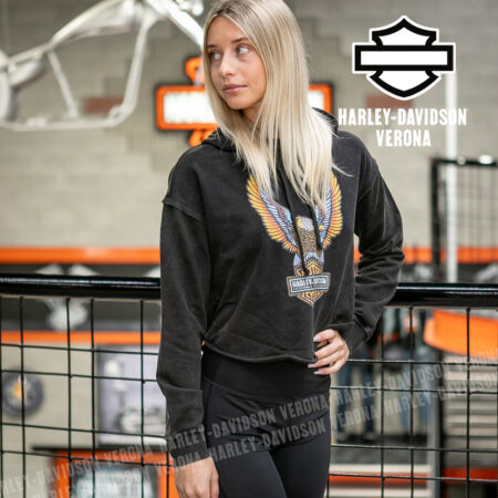 Felpa con cappuccio Harley-Davidson® Cropped Black