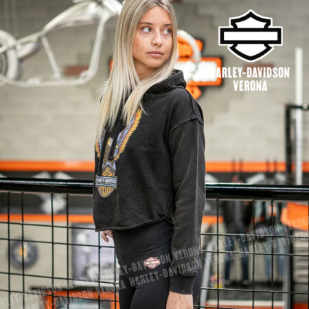 Felpa con cappuccio Harley-Davidson® Cropped Black