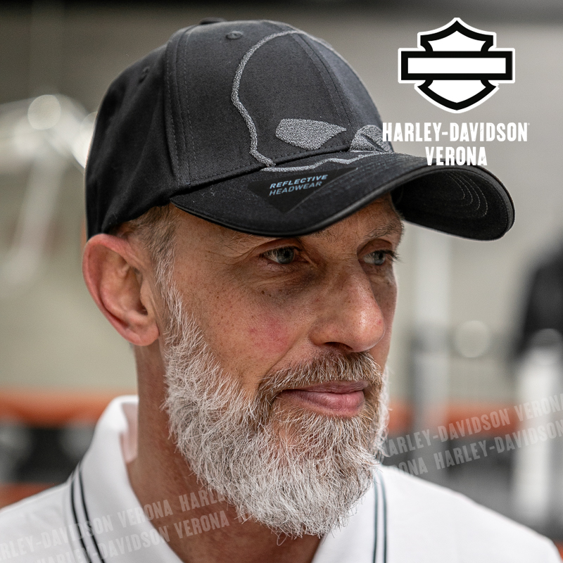 Cappellino elasticizzato Harley-Davidson® Willie G Skull Reflective Softail