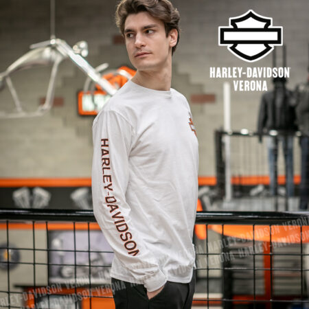 Maglia a maniche lunghe H-D® Verona B&S on White