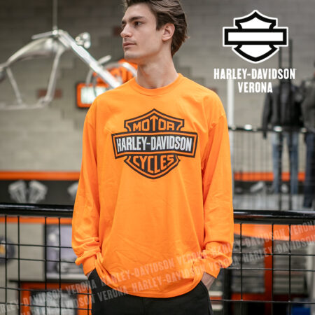 Maglia a maniche lunghe H-D® Romeo&Giulietta B&S on Safety Orange