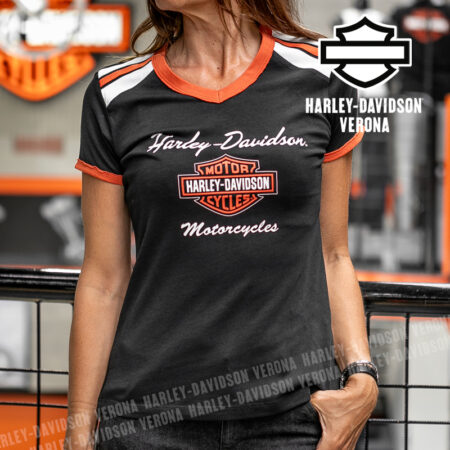 T-shirt Harley-Davidson® Iconic V-Neck Shoulder Stripe
