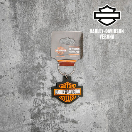 Portachiavi Harley-Davidson® Bar & Shield PVC Orange/White
