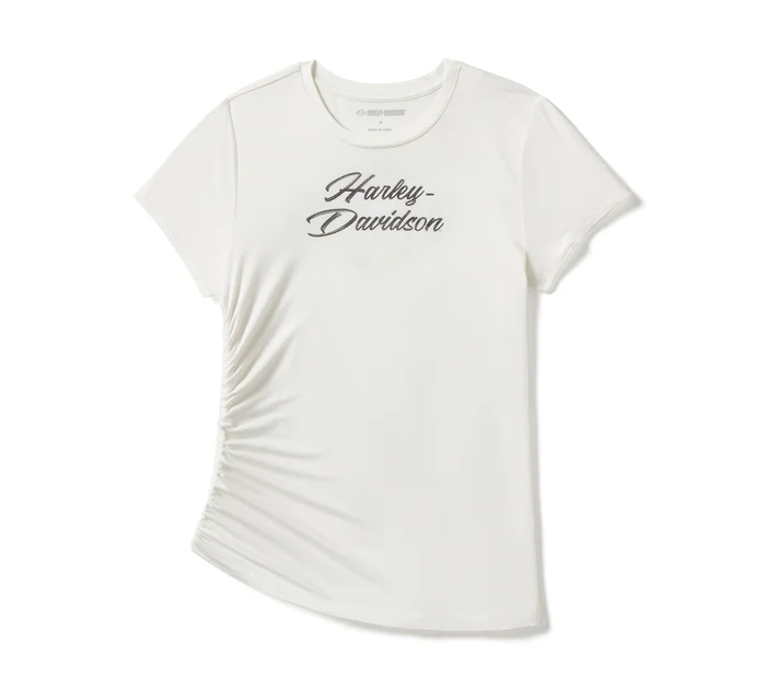 T-shirt Harley-Davidson® Essential Bling Ruched - Cloud Dancer
